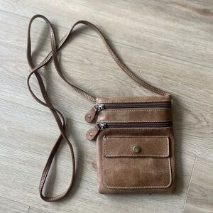 Roots 100% Leather Cross Body Bag